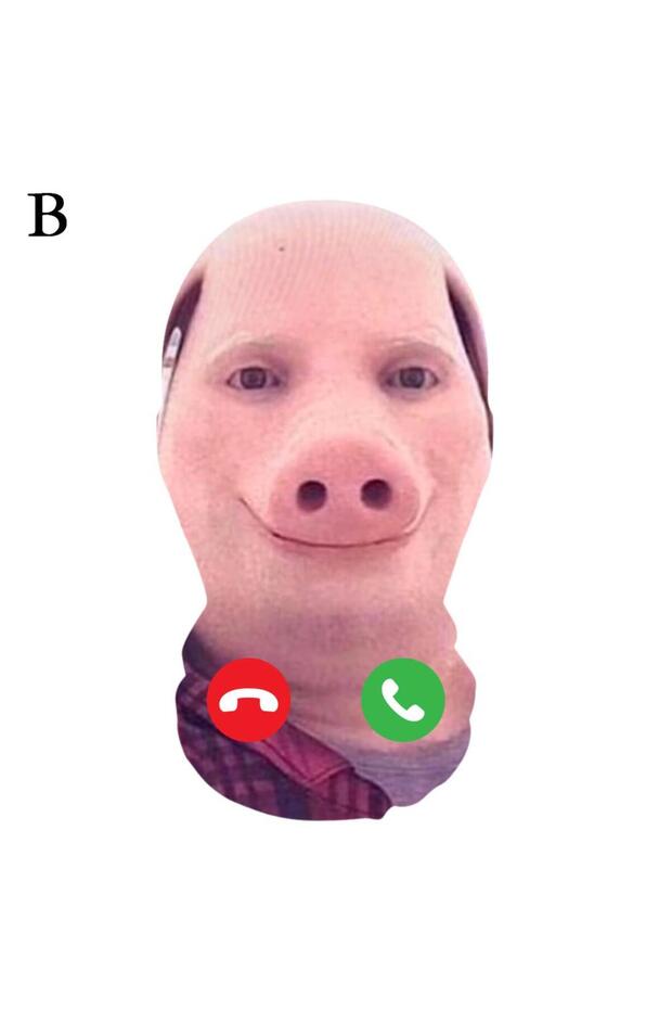 B John Pork Smiling Interesting 3D Printed Seamless Mask Hat Cosplay Facial Mask Party Cosplay Props