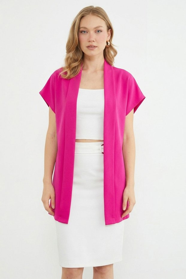 Beli Belted Shawl Collar Vest