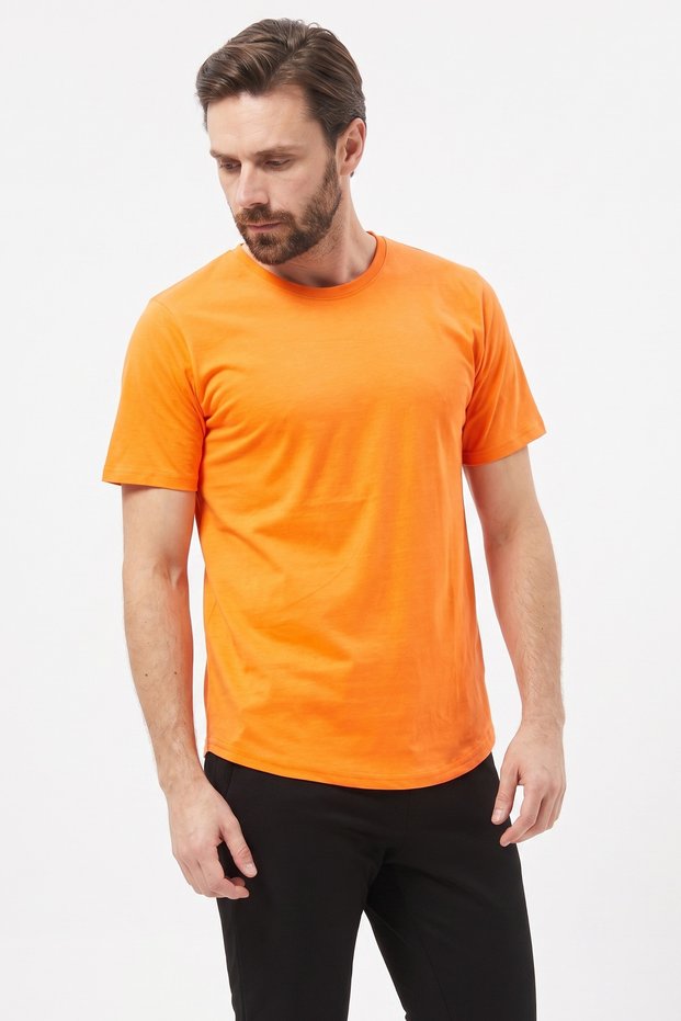 Basic T-shirt με Γιακά Crew