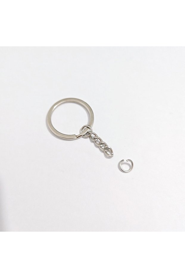 20PCS STYLE 2 20/50pcs Silver Color Metal Blank Keyring Keychain Split Ring Keyfob Key Holder Rings