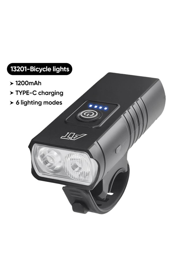 Extended size Style 2 T6 Bicycle Front Light Type-C Charging Bicycle Headlight MTB Road Bike Headlam