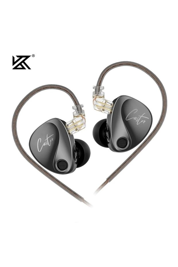 Improved Bass NOMIC KZ Castor In Ear HiFi Earphone 2DD Dynamic High-end Tunable Balanced Armature Ea