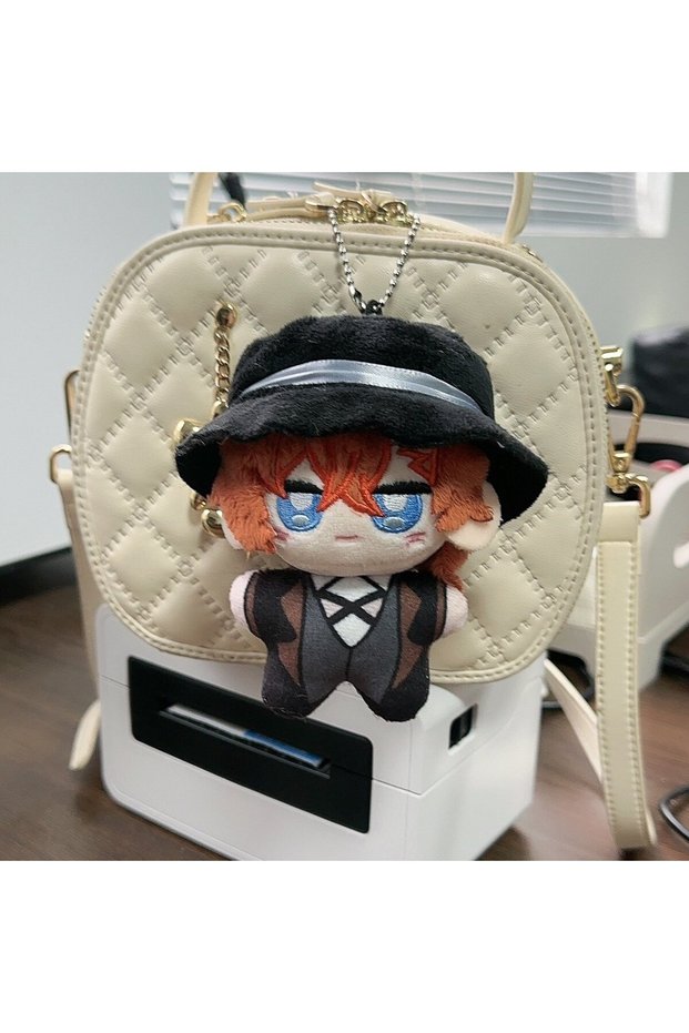 10CM A Anime Bungou Stray Dogs Plush Keychain Dazai Osamu Nakahara Chuuya Soft Stuffed Toys Birthday