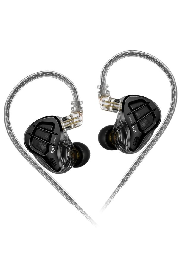 ZAR no mic KZ ZAR Hybrid Driver In-ear Monitor 1DD+7BA Earphone HiFi 2Pin Wired Headphone Music DJ H