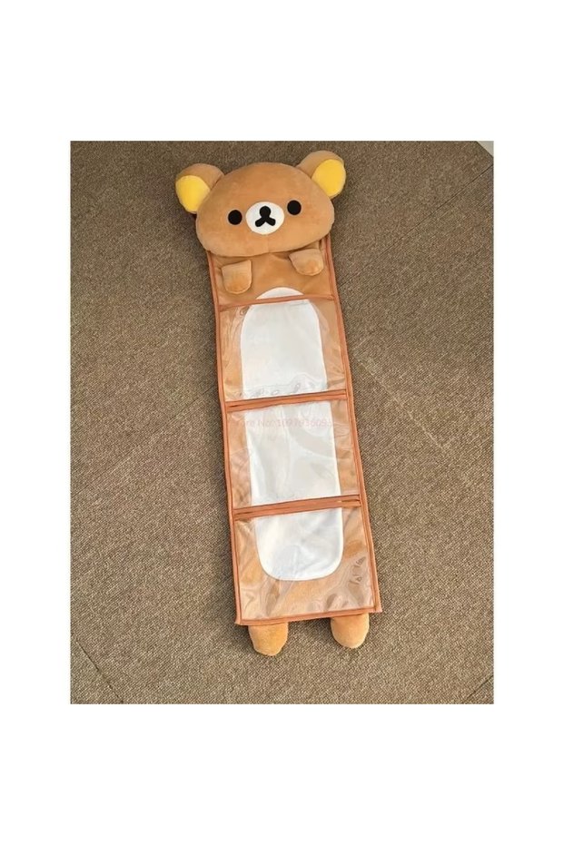 A Cute Rilakkuma Wall Hanging Bag Cartoon Relaxbear Brother Door Hanging Large Capacity Kawaii Stude