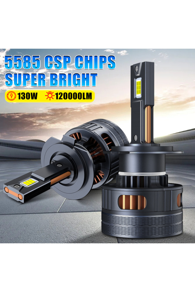 120000Lm H7 Carshark H7 H11 Led Headlight Bulbs Canbus 130W 120000Lm Super Bright H1 H4 H8 H9 9005 H