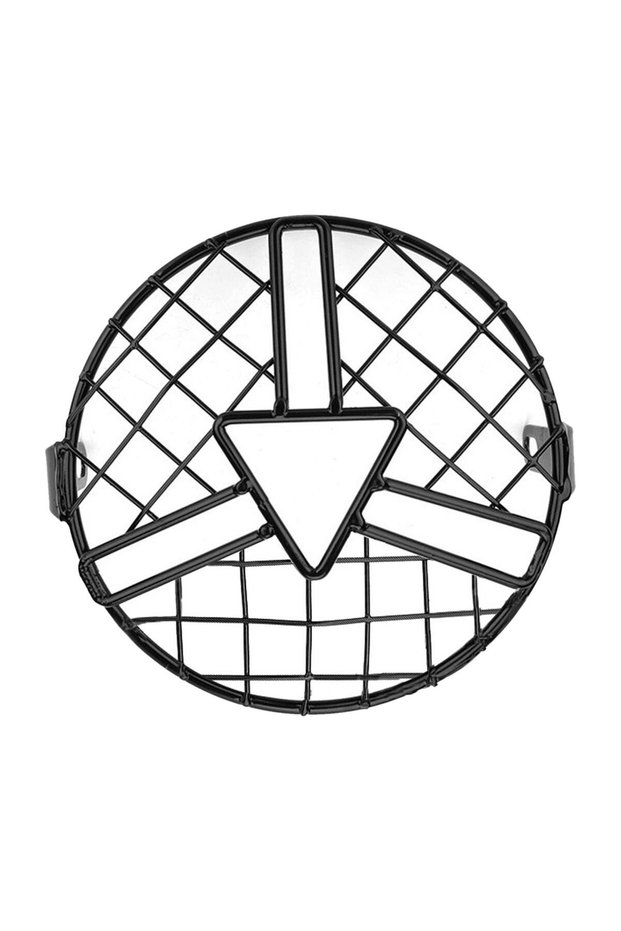 Triangle Center 6.5" Motorcycle Headlight Mesh Grill Guard Front Lamp Mesh Grille Cover Protector fo