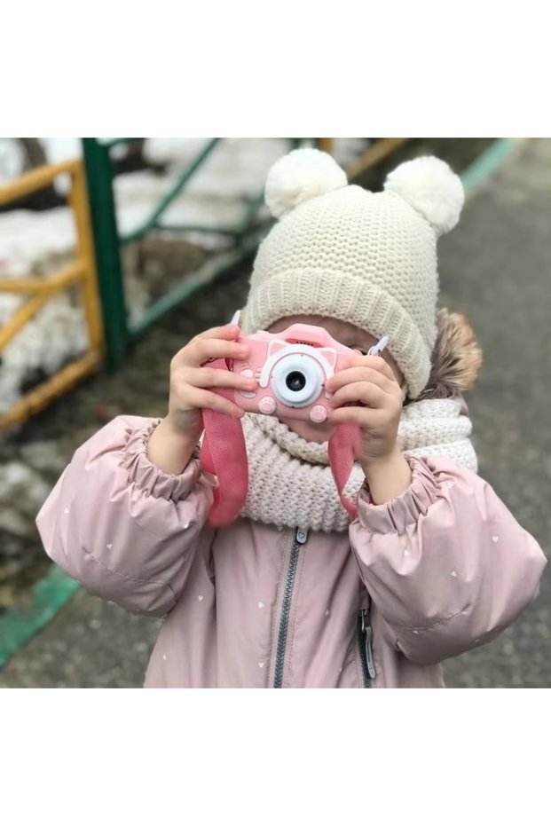 x2-pink Super Cute Children Camera 1080P HD Toddler Digital Video Camera 2.0-inch Kids Camera with S