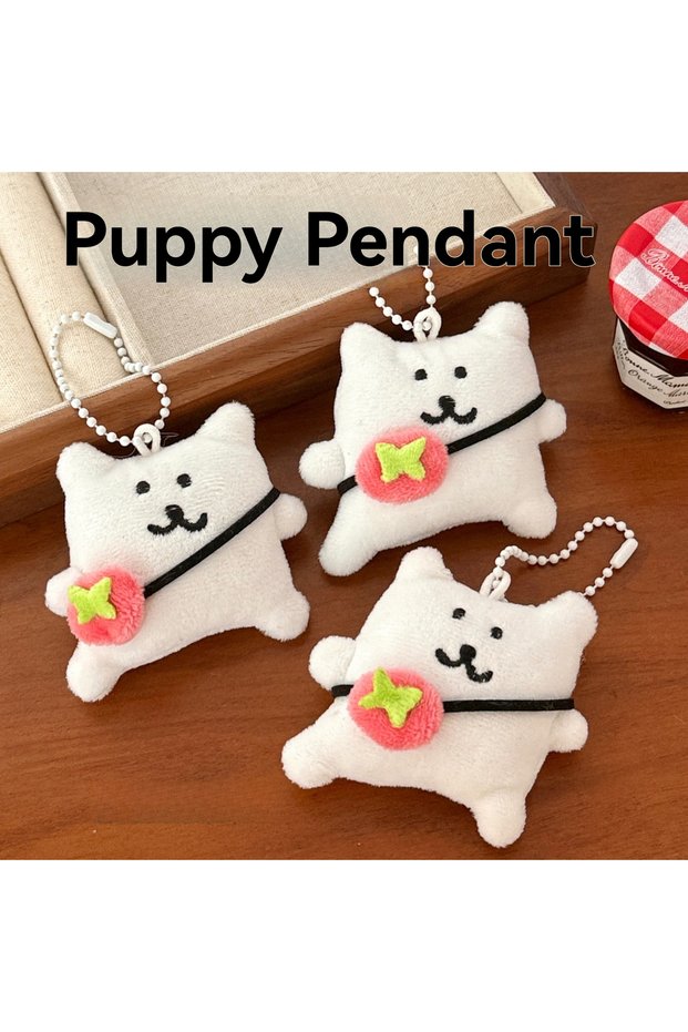 Plush 3pcs 1/3 Pcs Cute Cartoon Puppy Doll Pendant Versatile Plush Doll Pendant Backpack Keychain De