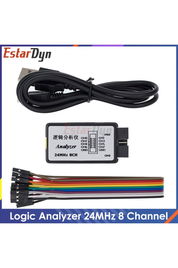 USB Logic Analyzer 24MHz 8 Channel 24M/seconds Logic Analyzer Debugger For ARM FPGA Logic Analyzer L