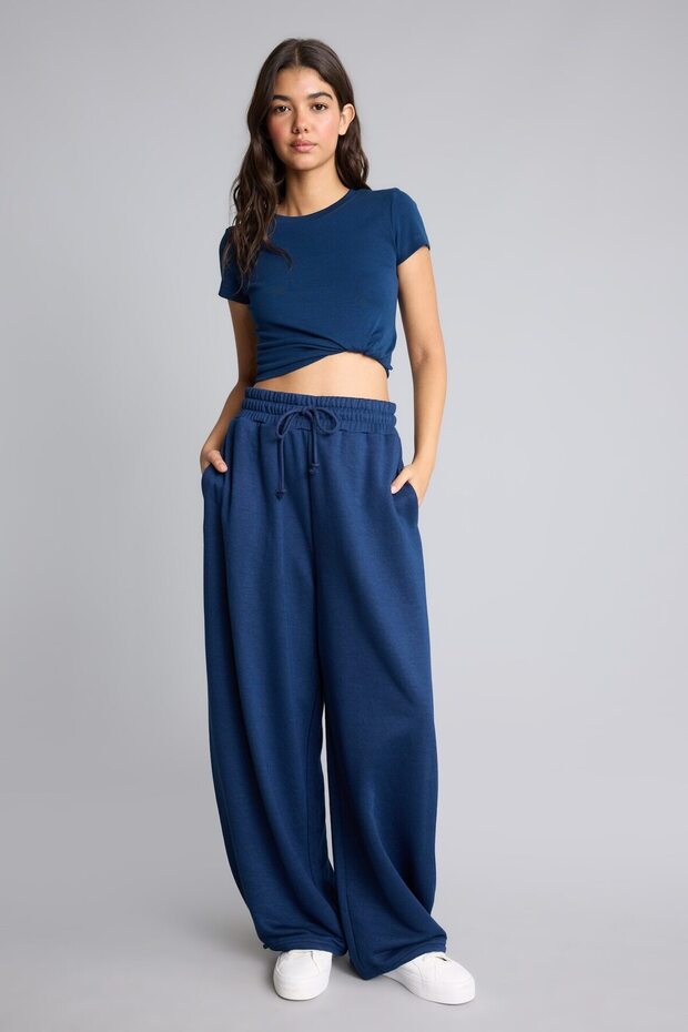 Balloon Fit, Drawstring Waist, Loose-Fit Wide-Leg Sweatpants G8079Ax26Au