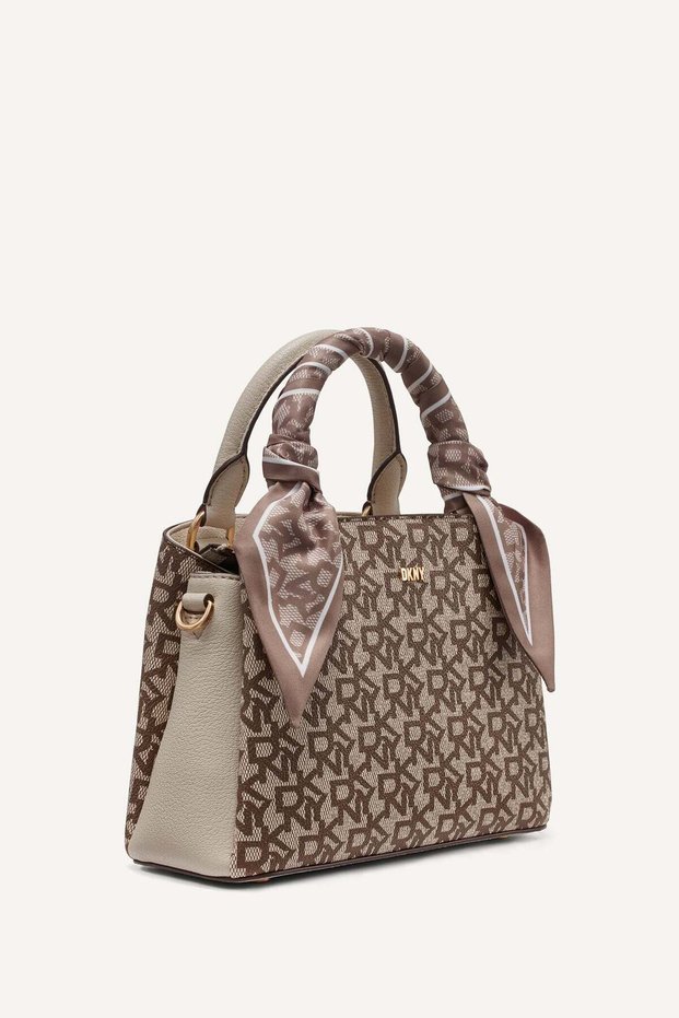 PAIGE SMALL SATCHEL-KW0 - CHNO/LT TAUPE-N/S