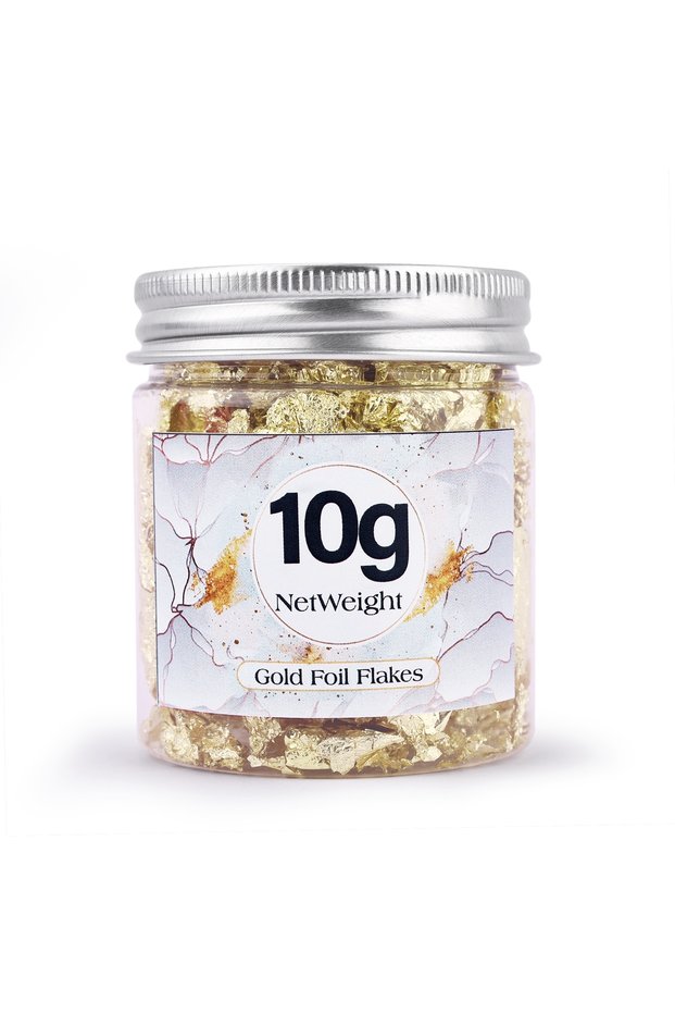 1453985-10g-Gold 2/3/5/10g/Box Gold Leaf Flakes Sequins Glitters Epoxy Resin Filling Gold Foil Paper