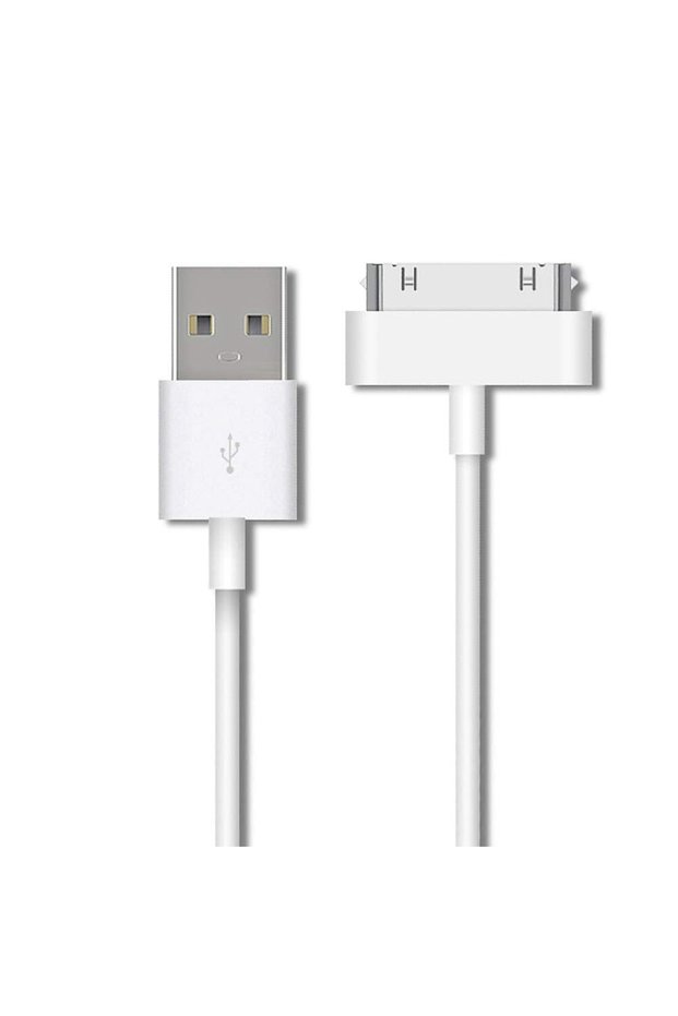 1m WHITE USB Cable For iPhone 4 s 4s 3GS 3G iPad 1 2 3 iPod Nano itouch 30 Pin Fast Charging USB Cab