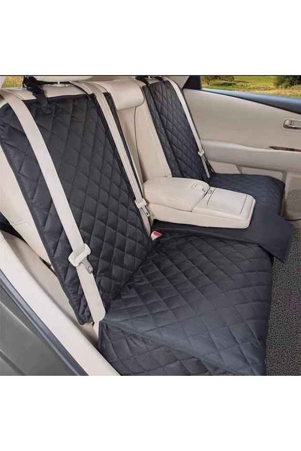 143x128cm black Dog Car Seat Cover Pet Travel Carrier Mattress Waterproof Dog Car Seat Protector Wit