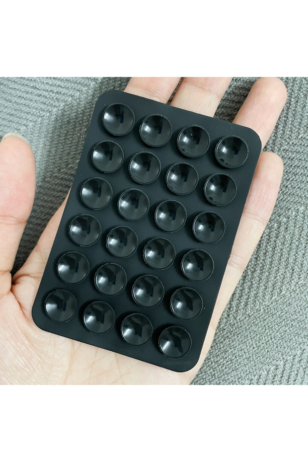 Black 3M Adhesive Backing Candy Color Silicone Suction Phone Case Mount Non Slip Suction Cup Phone S