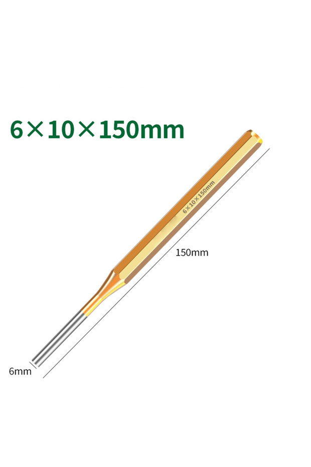 Dimensions4 6mm 1pcs 2/3/4/5/6/8/10mm Brass Punch 150mm Roll Pin Punch Tools Remover Heavy Duty Chis
