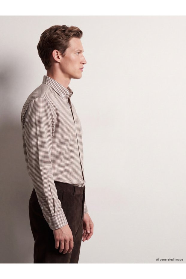 Timeless Clothing & Timeless Choices Standard Fit Checkered Embroidered Men's Lumberjack Shirt