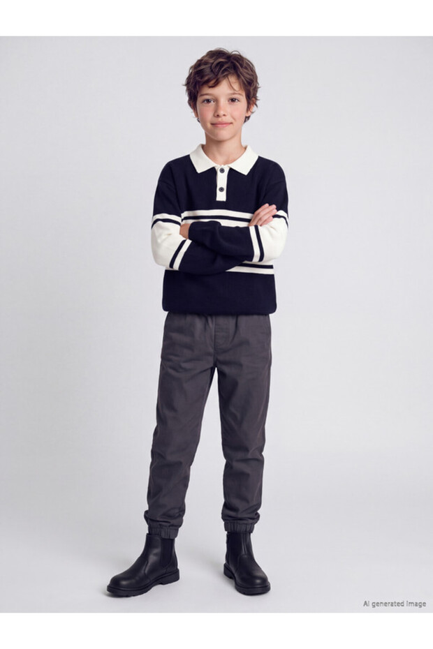 Rmz Gi̇yi̇m Farkiyla Fleece Lined Boys' Jogger Pants
