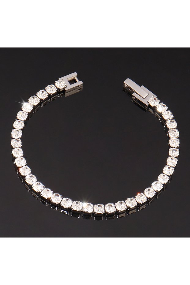 B1131 316L 4mm Stainless Steel Bracelet For Women Men's Hip Hop Tennis Chain Bracelets Luxury Color
