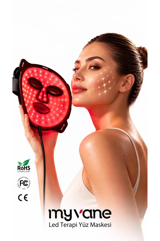 My Vane Led Photon Therapy Facial Mask - Red, Blue, Purple & Infrared Light - Professional Home Care