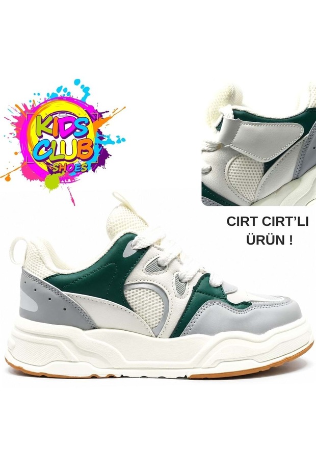 Cool Jacob Lace-Up Velcro Sneakers Orthopedic Children's Sports Shoes Green