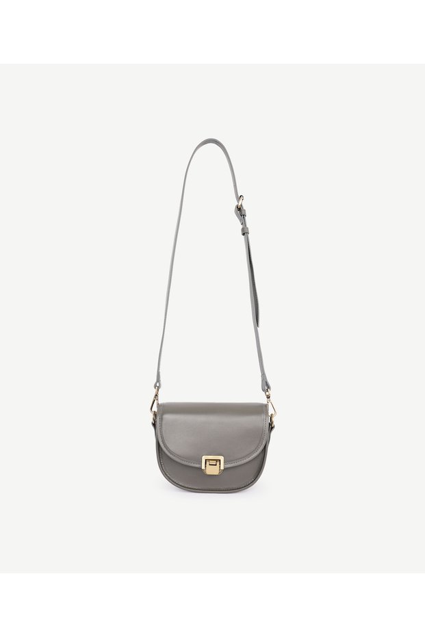 Buckle Leather Crossbody Bag