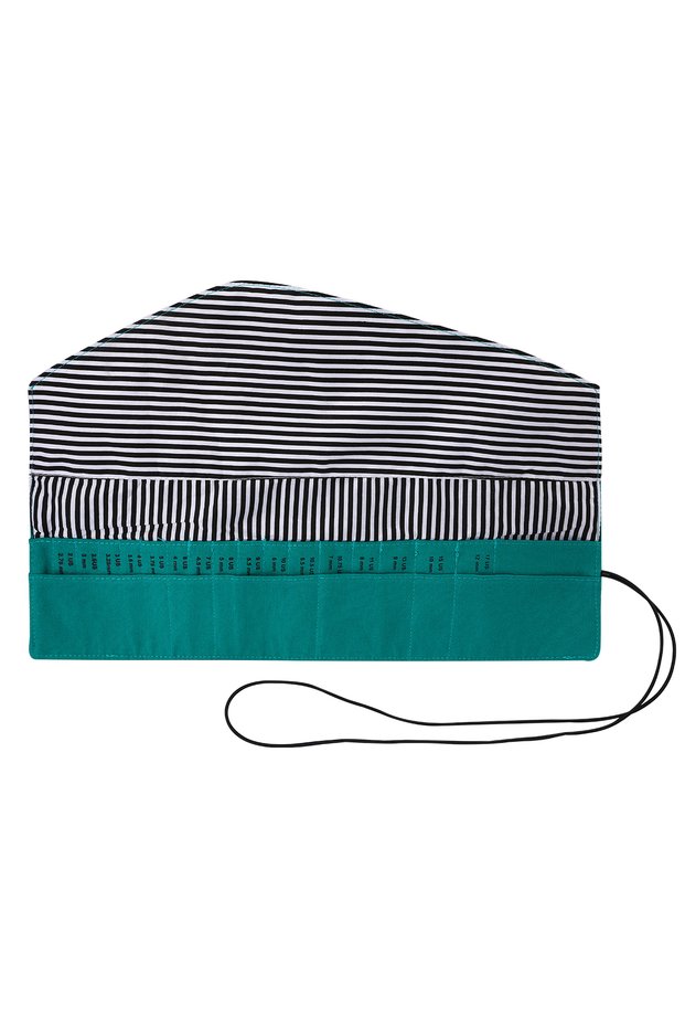 Green Empty Foldable Knitting Needles Storage Bag Sewing Tools Accessories Organizer Waterproof Croc