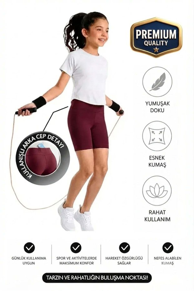 Girls' High Waist Biker Casual Running Walking Yoga Sports Volleyball Workout Fitness Short Leggings with Pockets