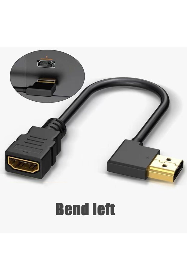 0.5M M F left bend HDMI Extension Cable HDMI-compatible Extender Cable Elbow Angle Male Female 60Hz