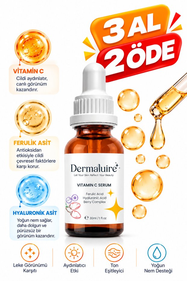 Vitamin C Serum 30 ml – Anti-Spot, Brightening, Tone-Evening, Hyaluronic Acid.