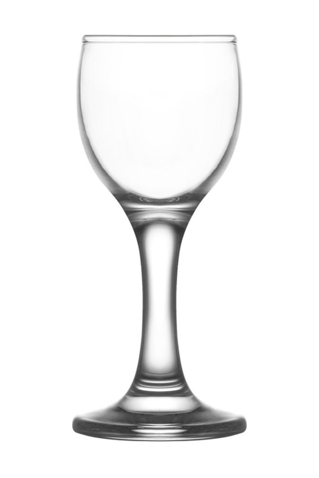 Misket Glass Liquor Glass Set of 6 55 ml with Stem (Sherbet Glass)