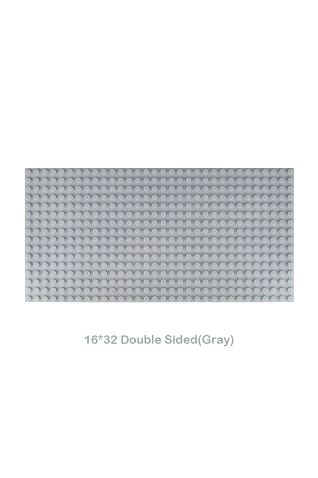 16X32 Gray Double Sided 32x32 Dots Baseplate for Building Brick 16x16 City Classic Block Plates DIY