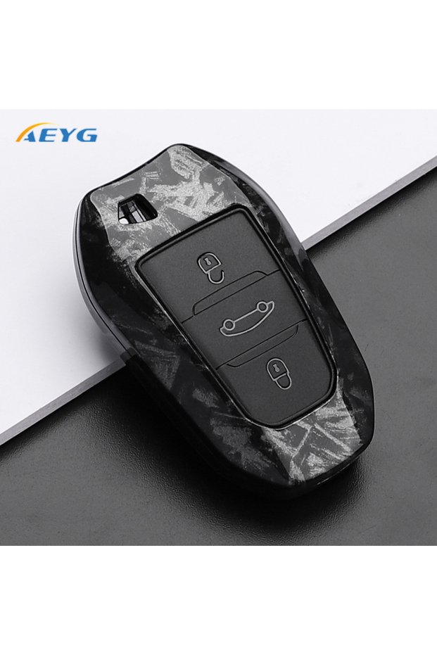 FCarbon 3A ABS Carbon Fiber Car Key Case Cover For Peugeot 308 408 508 2008 3008 4008 5008 For Citro