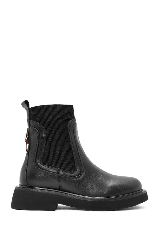 Women's Black Leather Chelsea Boots Wf180009Dv