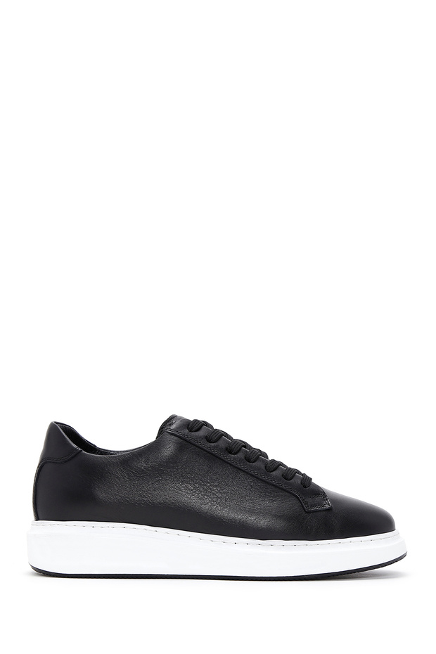 Men's Black Lace-Up Leather Sneaker WM710005DV