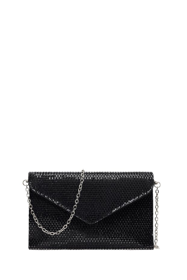 Women's Black Chain Strap Stone Evening Dress Bag 26Sbd2913Ts