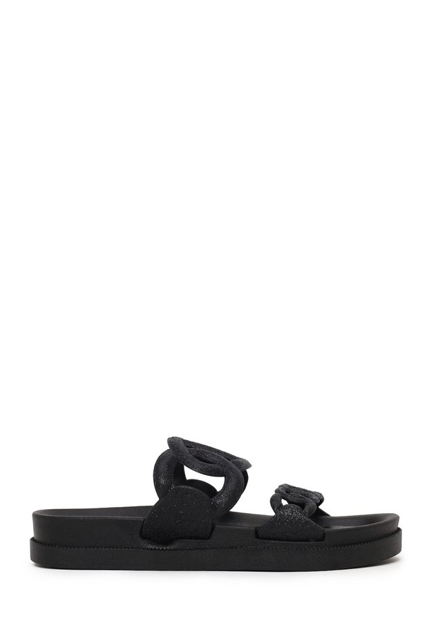 Women's Black Jelly Slippers 26Sfe4939Pv