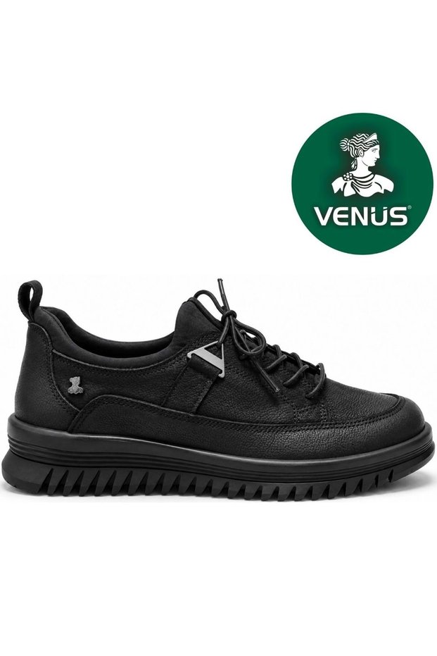 Tipaso Genuine Leather Comfort Orthopedic Women's Casual Shoes Black
