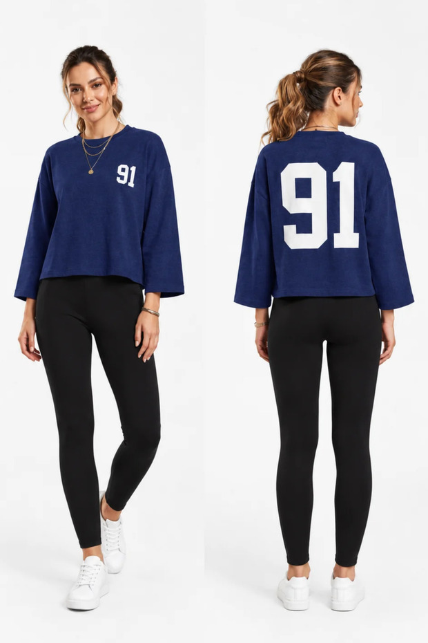 Modal Fabric 0ysho 91 Printed Women's Sweatshirt