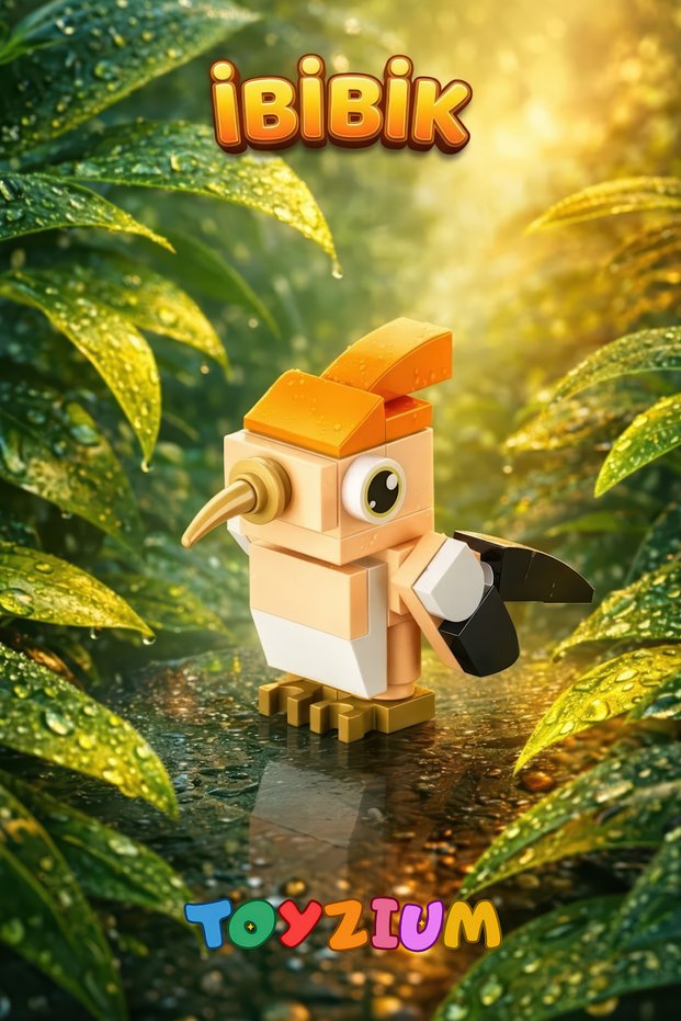 İbibik Building Block Toy (31 Pieces) - Mini Bird Model Building Set