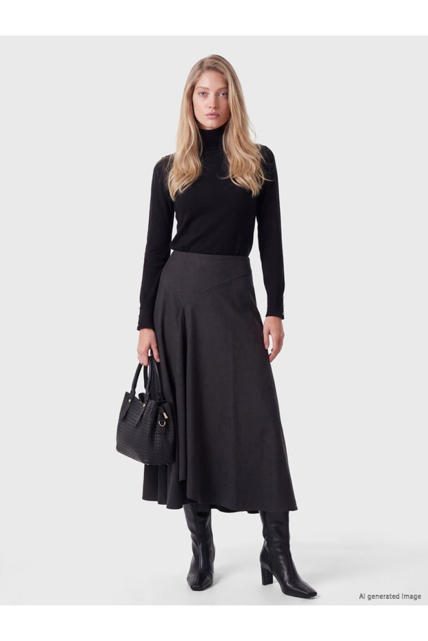 I Zippered Asymmetrical Skirt with Flounces from Freezen Store