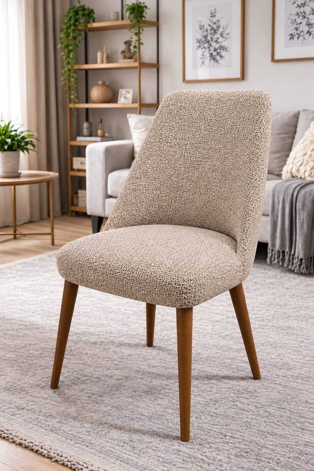 Large Oval Chair Cover, Chair Cover in Bohemian Fabric, Elastic, 1 Piece