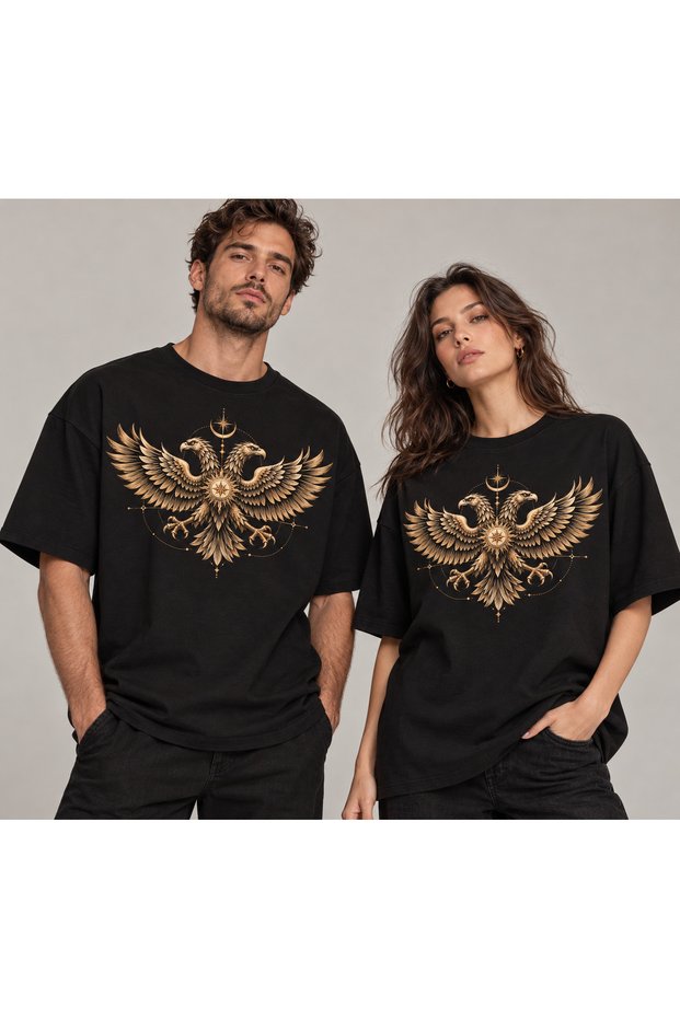 Ezo Imperium – Double Headed Eagle Printed 100% Cotton T-Shirt