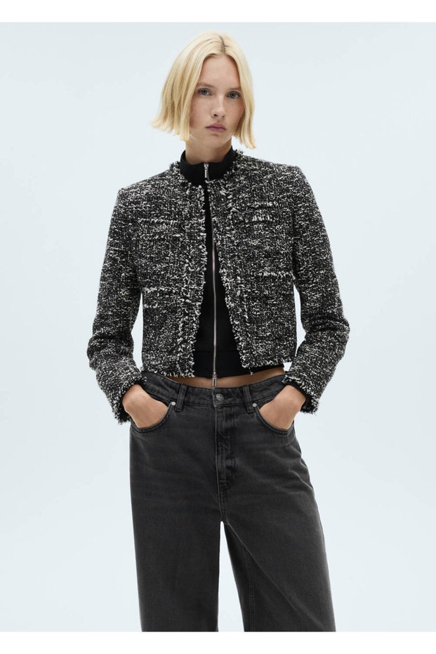 Stitch-Free Tweed Jacket