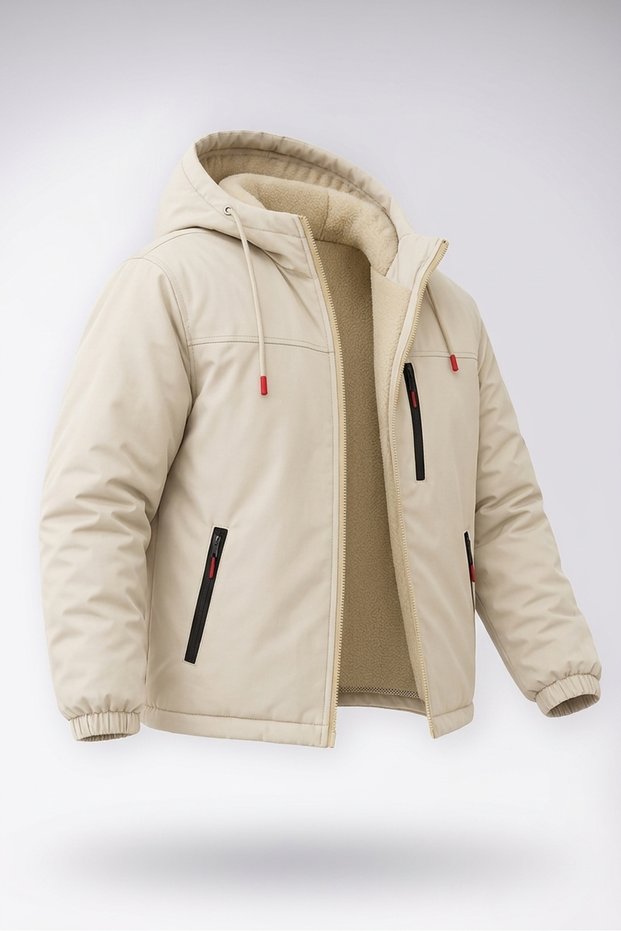Men's Premium Fur Lined Thick Water and Windproof Comfort Plus Coat Jacket