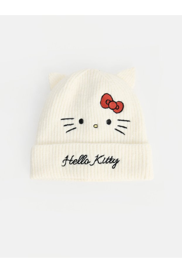 Özmarka New Season Ecru Embroidered Girls' Beret