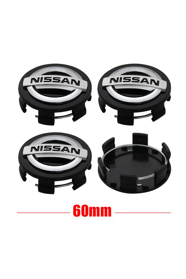 For NISSAN 60MM-BLACK 56/60mm Car Hubcap Styling Wheel Center Hub Caps Covers Emblem Replacement Cov
