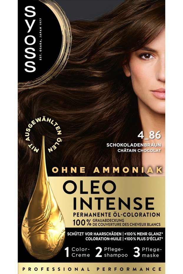 Oleo Intense Permanent Hair Colour 4-86 Chocolate Brown - Ammonia-Free Oil Formula