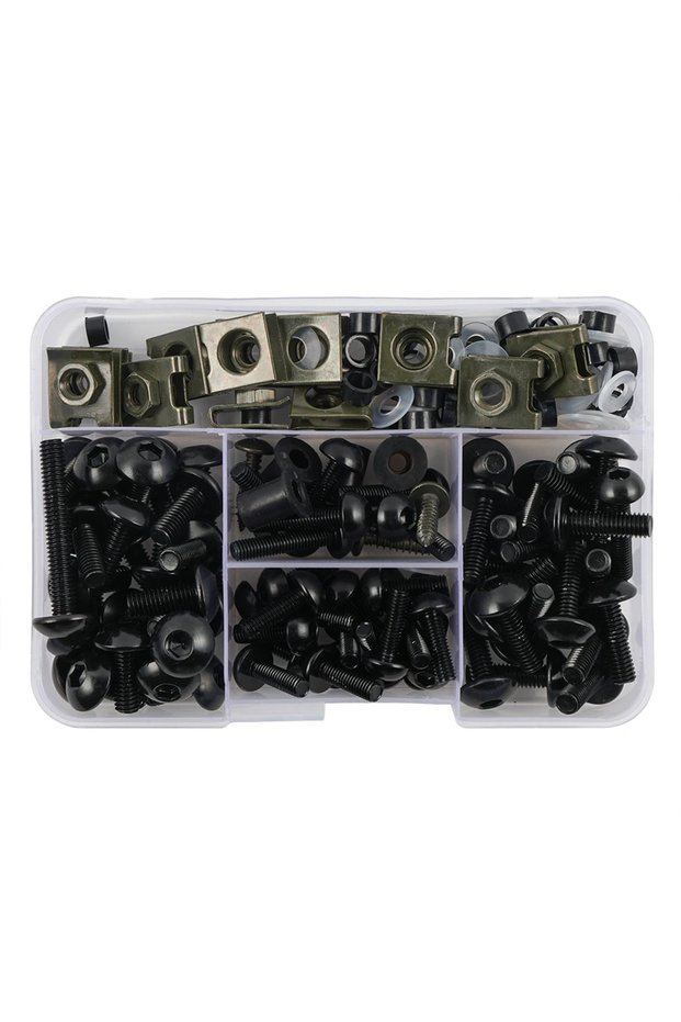 black 177pcs Motorcycle Fairing Bolts Body Screws Nuts For Kawasaki Z900 Z750 Z800 Z650 Z1000 ER6N V